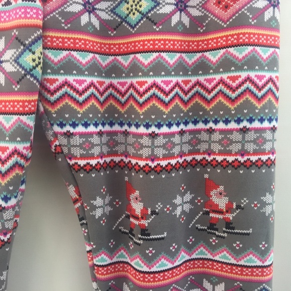 No Boundaries 2 Christmas Ankle Leggings M Juniors - Picture 2 of 7